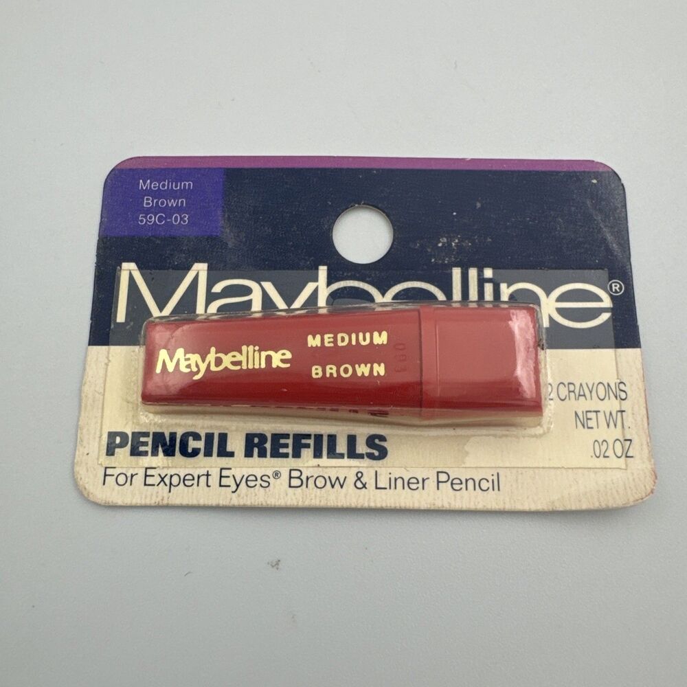 NOS Maybelline Pencil Refills Medium Brown 59C-03 Brow & Liner Pencil Vintage
